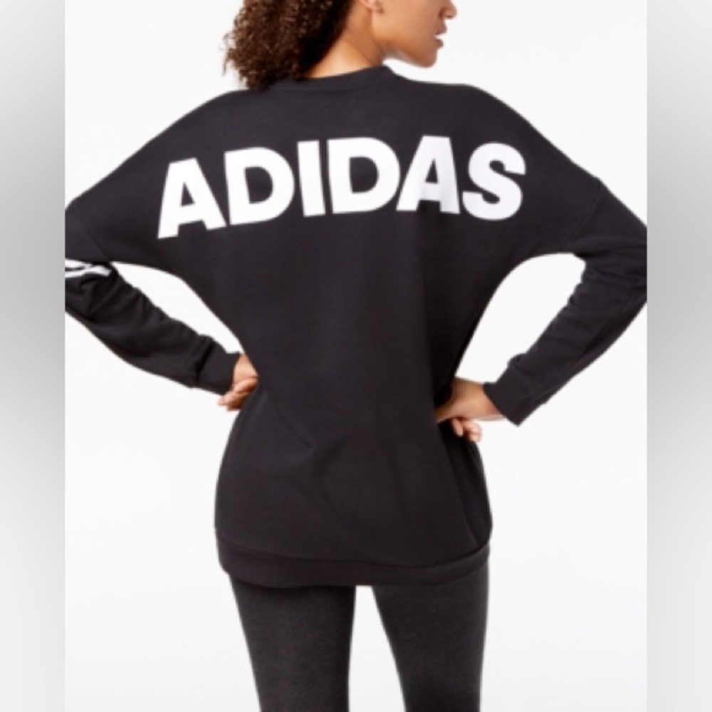 Adidas Women Crewneck Black Pullover sweater Size XS
